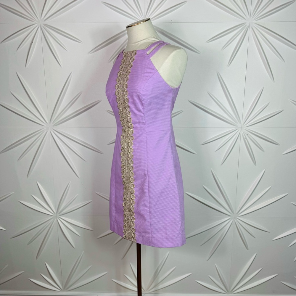 Lilly Pulitzer Pearl Stretch Shift Dress in Lilac Freesia - Picture 9 of 15